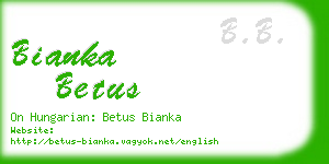 bianka betus business card